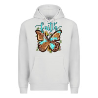 Dove Grey faith leopard butterfly Premium Hoodie - JahusDesignShop