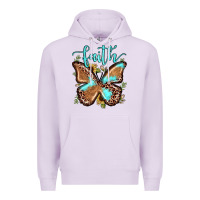 Lilac faith leopard butterfly Premium Hoodie - JahusDesignShop