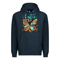 Navy faith leopard butterfly Premium Hoodie - JahusDesignShop