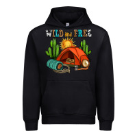 Black wild and free camp Urban Hoodie - AdoDesignShop