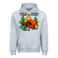 Heather Grey wild and free camp Urban Hoodie - AdoDesignShop