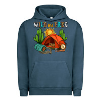 Pigment Midnight Navy wild and free camp Urban Hoodie - AdoDesignShop