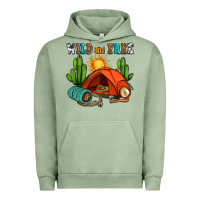 Pigment Oil Green wild and free camp Urban Hoodie - AdoDesignShop