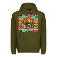 Army Green jesus san judas Premium Hoodie - JahusDesignShop