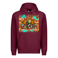 Burgundy jesus san judas Premium Hoodie - JahusDesignShop