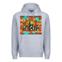 Heather Grey jesus san judas Premium Hoodie - JahusDesignShop