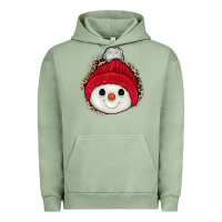 Pigment Oil Green snowman Urban Hoodie - JahusDesignShop