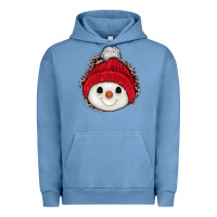 Pigment Pebble Blue snowman Urban Hoodie - JahusDesignShop