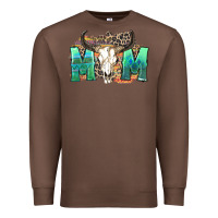 Mom With Bull Skull Premium Sweatshirt | Teevron