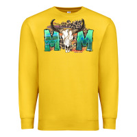 Lemon mom with bull skull Premium Sweatshirt - Zillion Design Studio