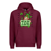 Burgundy may the luck of the irish be with you Premium Hoodie - Artiststas