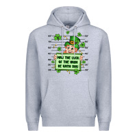 Heather Grey may the luck of the irish be with you Premium Hoodie - Artiststas