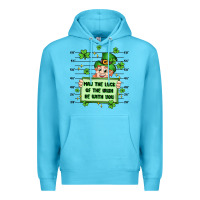Ocean Blue may the luck of the irish be with you Premium Hoodie - Artiststas