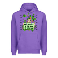 Purple may the luck of the irish be with you Premium Hoodie - Artiststas