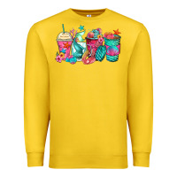 Lemon mermaid tail coffee cups Premium Sweatshirt - Zillion Design Studio