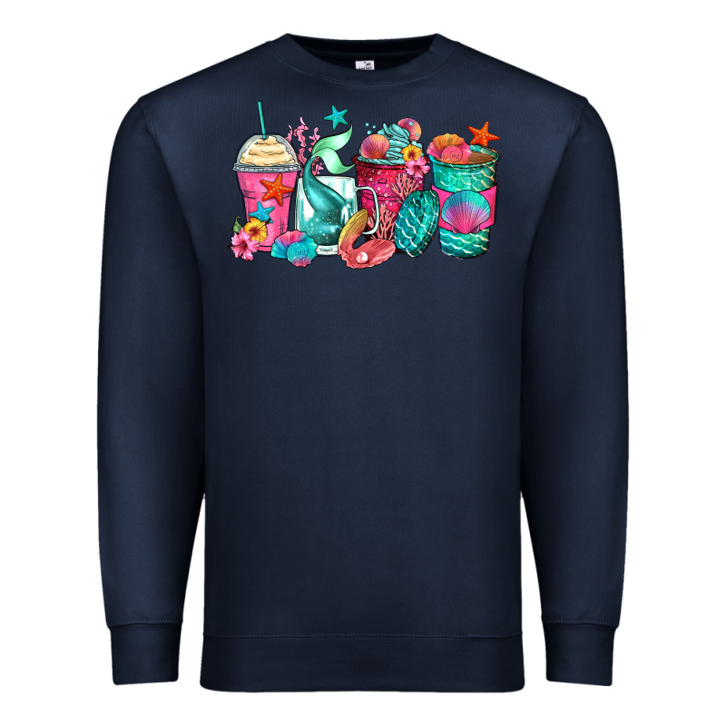 Mermaid Tail Coffee Cups Premium Sweatshirt by Zillion Design Studio | Teevron
