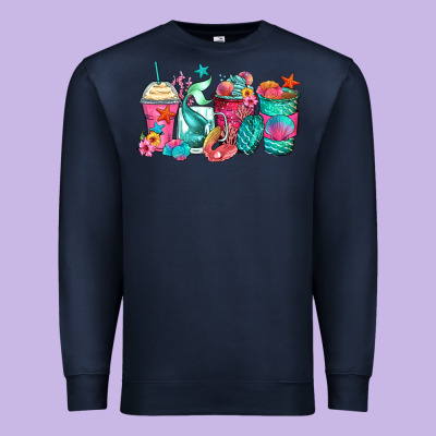 Premium Sweatshirt mermaid tail coffee cups
