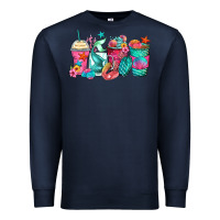 Navy mermaid tail coffee cups Premium Sweatshirt - Zillion Design Studio