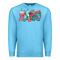 Ocean Blue mermaid tail coffee cups Premium Sweatshirt - Zillion Design Studio
