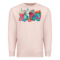 Pale Pink mermaid tail coffee cups Premium Sweatshirt - Zillion Design Studio