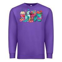 Purple mermaid tail coffee cups Premium Sweatshirt - Zillion Design Studio