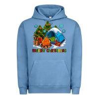 Pigment Pebble Blue merry Christmas camp Urban Hoodie - AdoDesignShop
