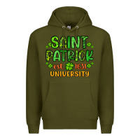 Army Green saint patrick university Premium Hoodie - Artiststas