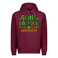 Burgundy saint patrick university Premium Hoodie - Artiststas