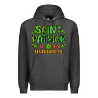 Charcoal Heather saint patrick university Premium Hoodie - Artiststas