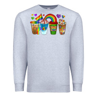 Heather Grey lgbtq coffee drinks Premium Sweatshirt - texasbilliewilder