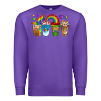 Purple lgbtq coffee drinks Premium Sweatshirt - texasbilliewilder