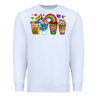 White lgbtq coffee drinks Premium Sweatshirt - texasbilliewilder
