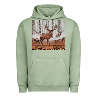 Pigment Oil Green reinder Urban Hoodie - JahusDesignShop