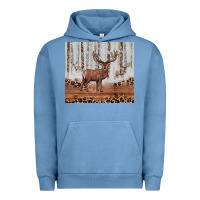 Pigment Pebble Blue reinder Urban Hoodie - JahusDesignShop