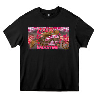 Black Howdy Valentine Heavy Core Tee - CowhideDigitalArt
