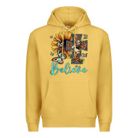 Antique Gold believe leopard cross sunflower butterfly Premium Hoodie - JahusDesignShop