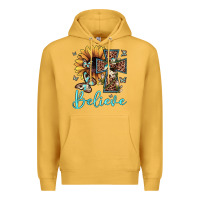 Mustard believe leopard cross sunflower butterfly Premium Hoodie - JahusDesignShop