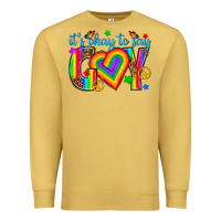 Antique Gold its okay to say gay Premium Sweatshirt - texasbilliewilder