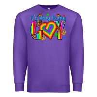 Purple its okay to say gay Premium Sweatshirt - texasbilliewilder