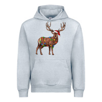 Heather Grey reindeer Urban Hoodie - JahusDesignShop