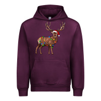 Mauve Wine reindeer Urban Hoodie - JahusDesignShop