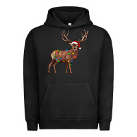 Pigment Black reindeer Urban Hoodie - JahusDesignShop