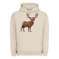 Pigment French Oak reindeer Urban Hoodie - JahusDesignShop