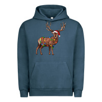Pigment Midnight Navy reindeer Urban Hoodie - JahusDesignShop