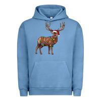 Pigment Pebble Blue reindeer Urban Hoodie - JahusDesignShop