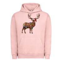 Pigment Salmon reindeer Urban Hoodie - JahusDesignShop
