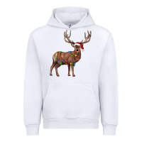 White reindeer Urban Hoodie - JahusDesignShop