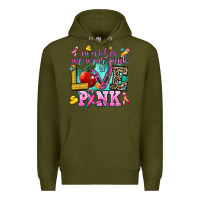 Army Green in october we wear pink love pink Premium Hoodie - AdoDesignShop