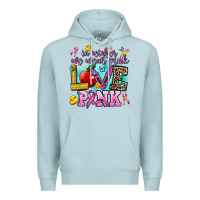Blue Mist in october we wear pink love pink Premium Hoodie - AdoDesignShop