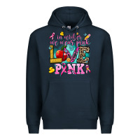 Navy in october we wear pink love pink Premium Hoodie - AdoDesignShop